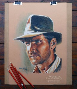 les-dessins-aux-crayons-hyper-realistes-indiana-jones-par-Nestor-Canavarro