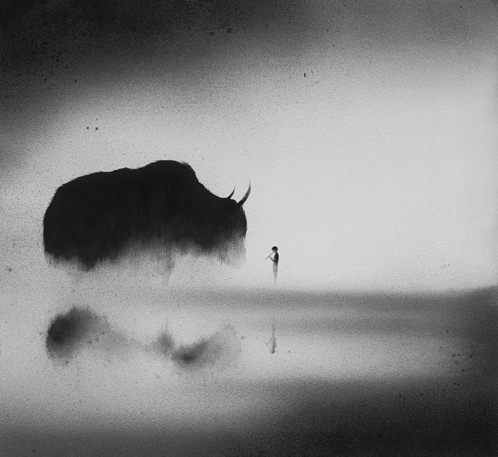 De nouvelles aquarelles noir et blanc par Elicia Edijanto Dessein de dessin