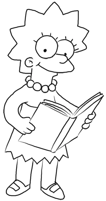 Comment-dessiner-Lisa-Simpson-16