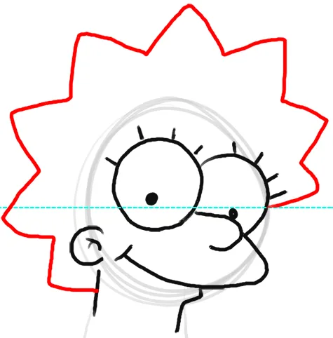 Comment-dessiner-Lisa-Simpson-6