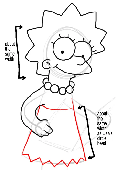 Comment-dessiner-Lisa-Simpson-9
