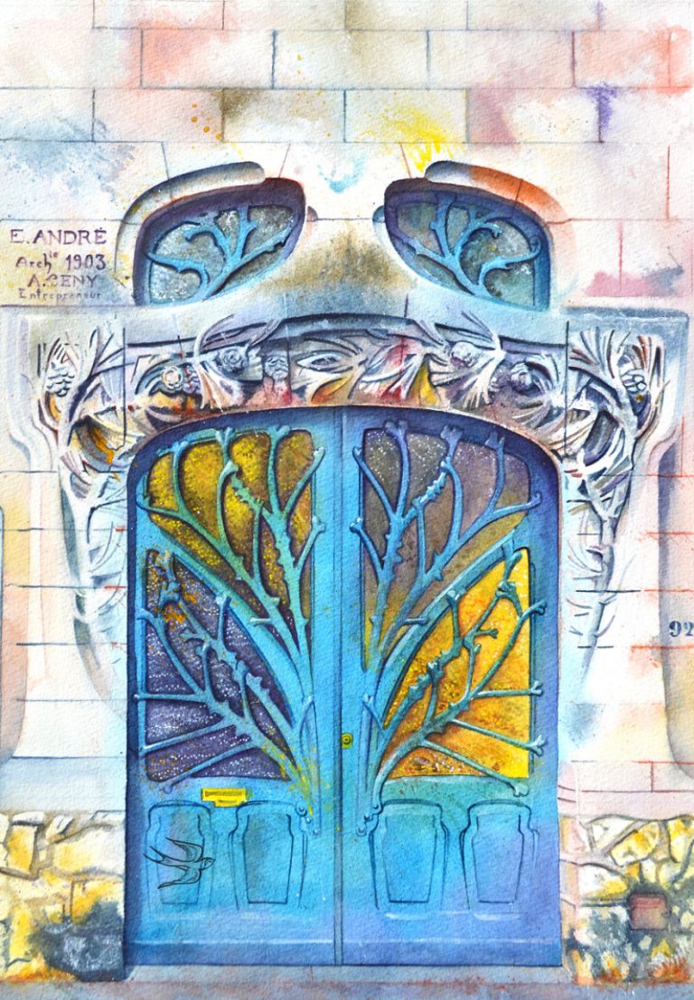 Les aquarelles de portes de Viktoria Kravchenko - Dessein de dessin