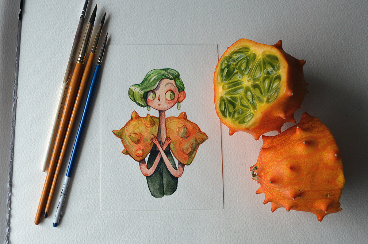 des-fruits-en-personnages-par-Marija-Tiurina-1-kiwano