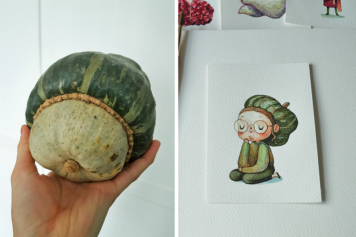 des-fruits-en-personnages-par-Marija-Tiurina-9-potiron