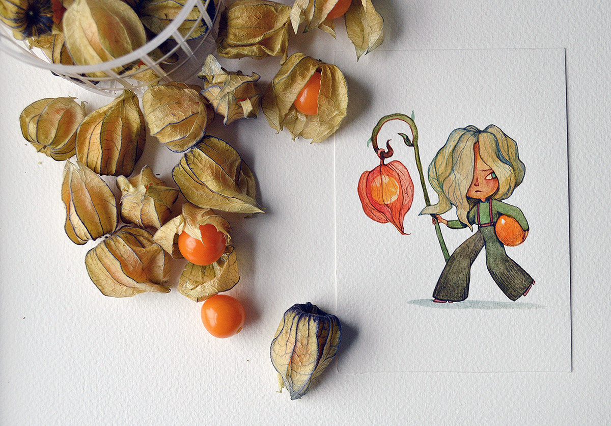 des-fruits-en-personnages-par-Marija-Tiurina-physalis