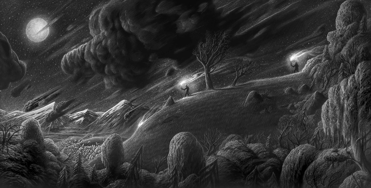Des-dessins-au-crayon-retravailles-sous-photoshop-par-Borge-Bredenbekk-2