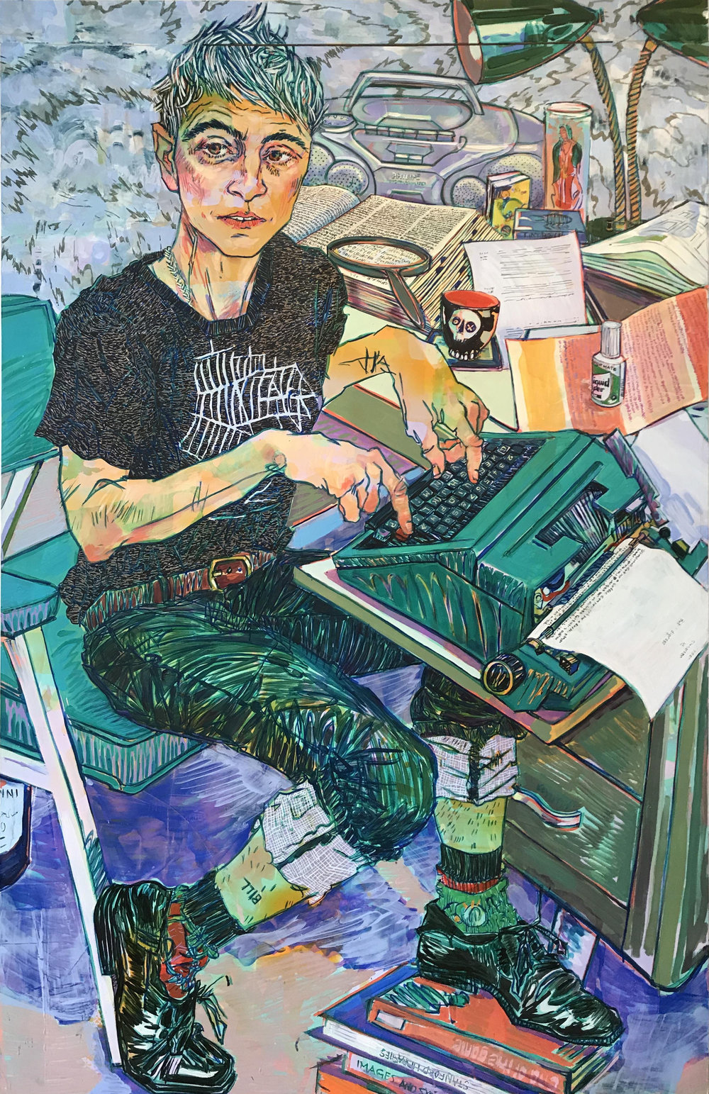 Des-portraits-de-famille-colores-par-Hope-Gangloff-1