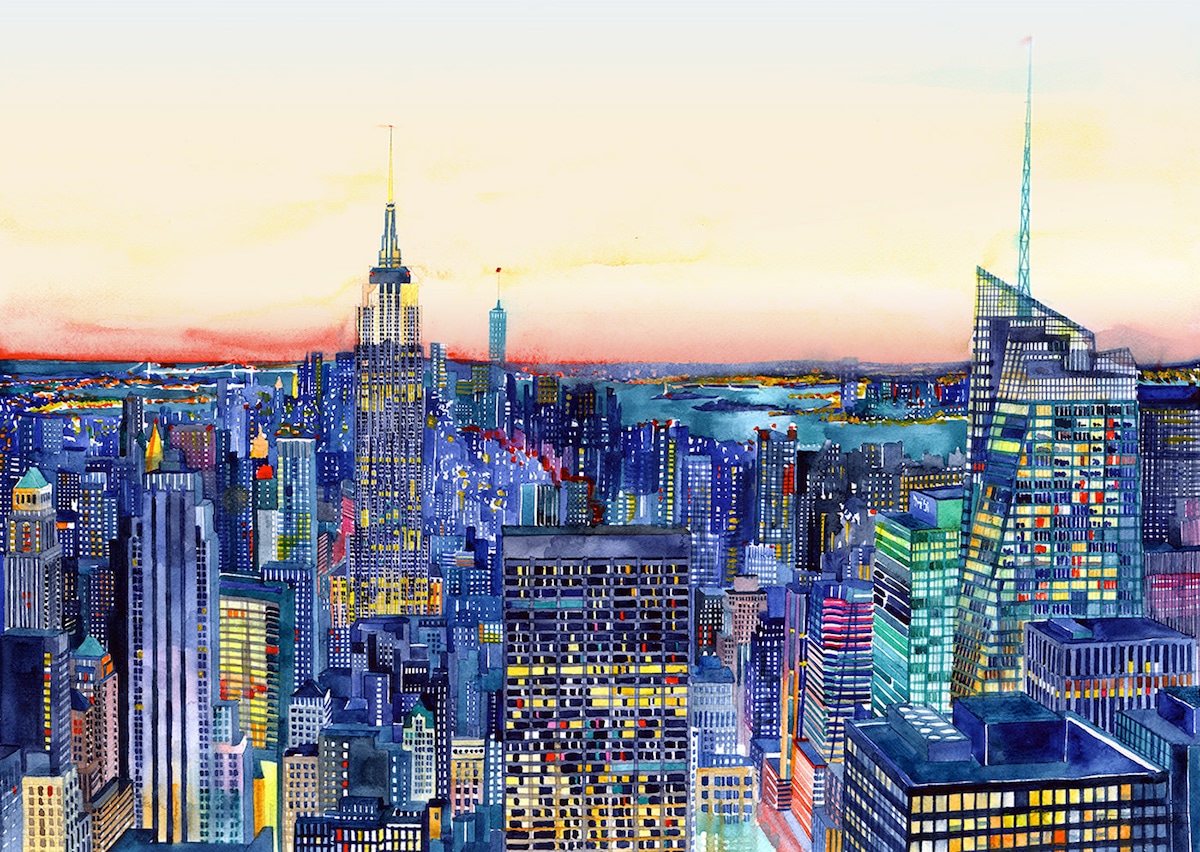 Les-aquarelles-de-paysages-urbains-de-Maja-Wronska-3