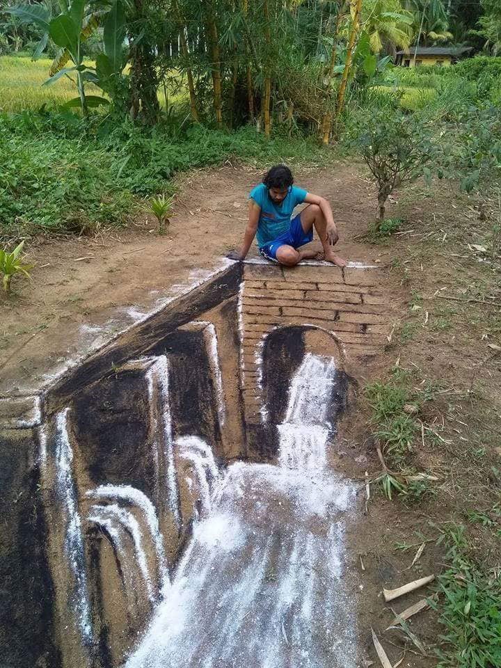 Des-dessins-3D-dans-la-nature-avec-du-charbon-et-de-la-farine-3