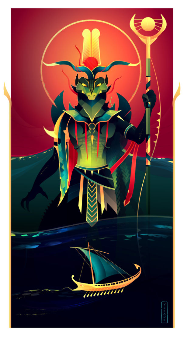 Des-dieux-egyptiens-par-Yliade-9-sobek