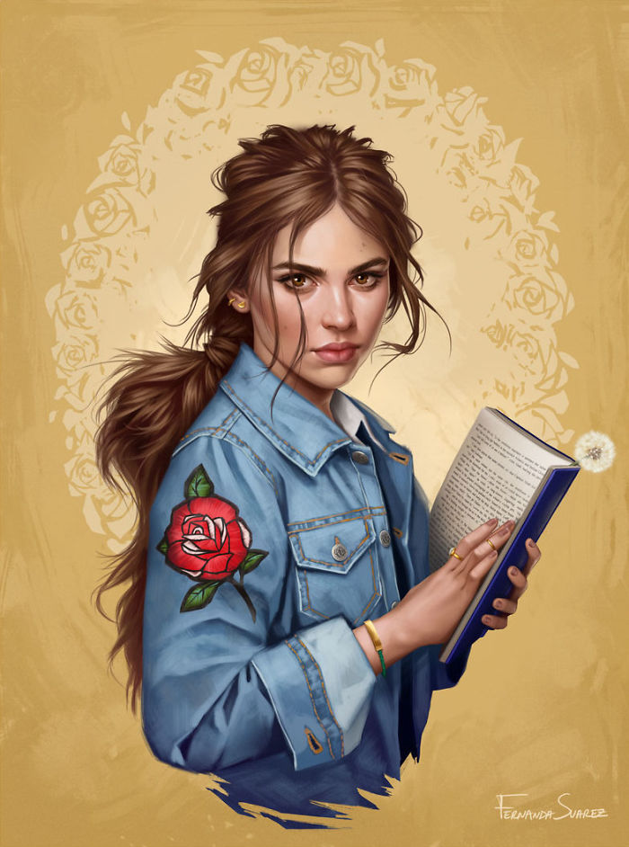 Des-personnages-Disney-comme-s-ils-vivaient-en-2018-par-Fernanda-Suarez-11-belle