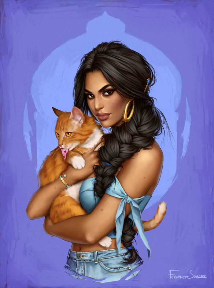 Des-personnages-Disney-comme-s-ils-vivaient-en-2018-par-Fernanda-Suarez-2-jasmine