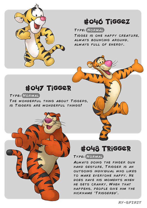 Les-evolutions-Pokemon-de-personnages-Disney-par-Ry-Spirit-11-tigrou
