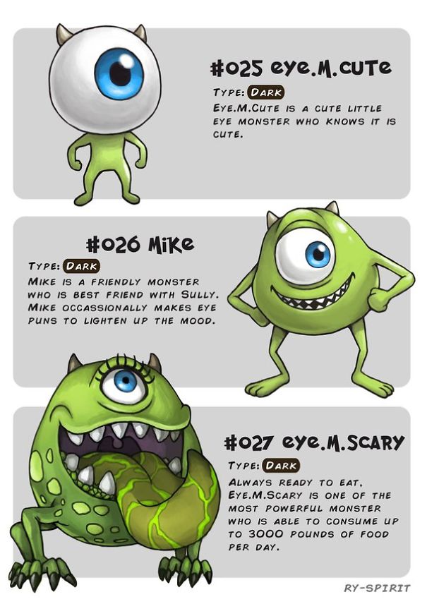 Les-evolutions-Pokemon-de-personnages-Disney-par-Ry-Spirit-16-mike