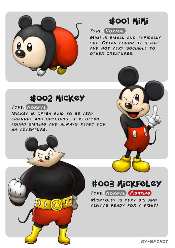Les-evolutions-Pokemon-de-personnages-Disney-par-Ry-Spirit-18-mickey