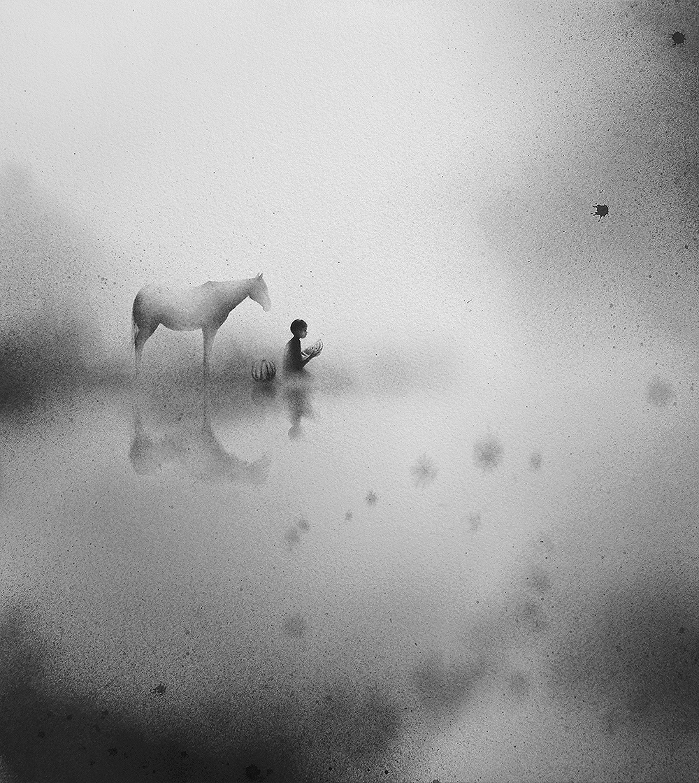 A-Love-Letter-to-Nature-des-aquarelles-monochromes-par-Elicia-Edijanto-9