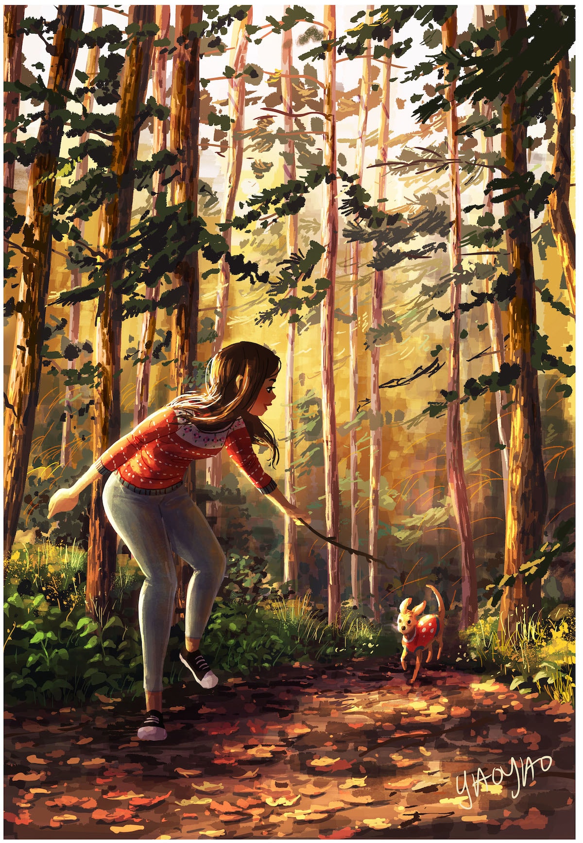 De-nouvelles-illustrations-de-la-vie-avec-son-chien-par-Yaoyao-Ma-Van-As-9