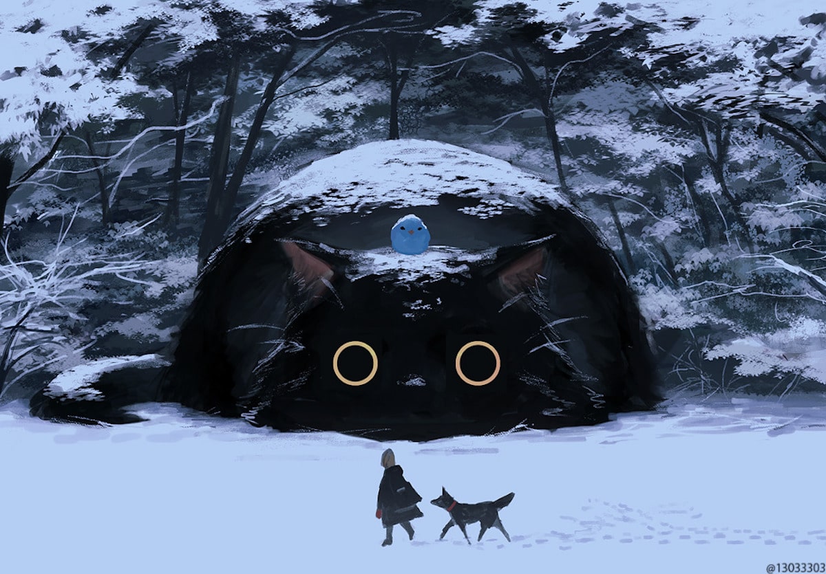 un-monde-avec-des-animaux-geants-par-Monokubo-3