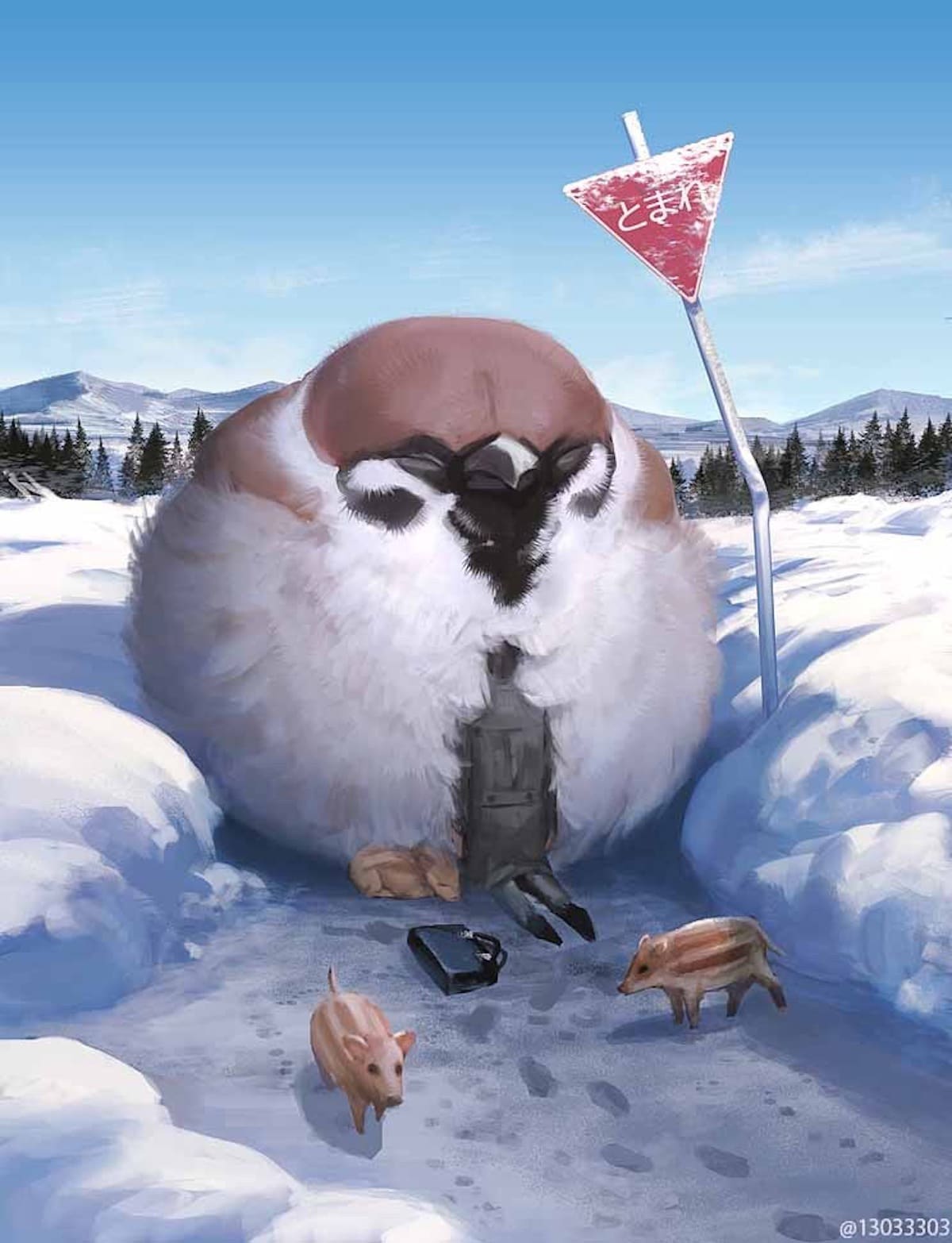 un-monde-avec-des-animaux-geants-par-Monokubo-7