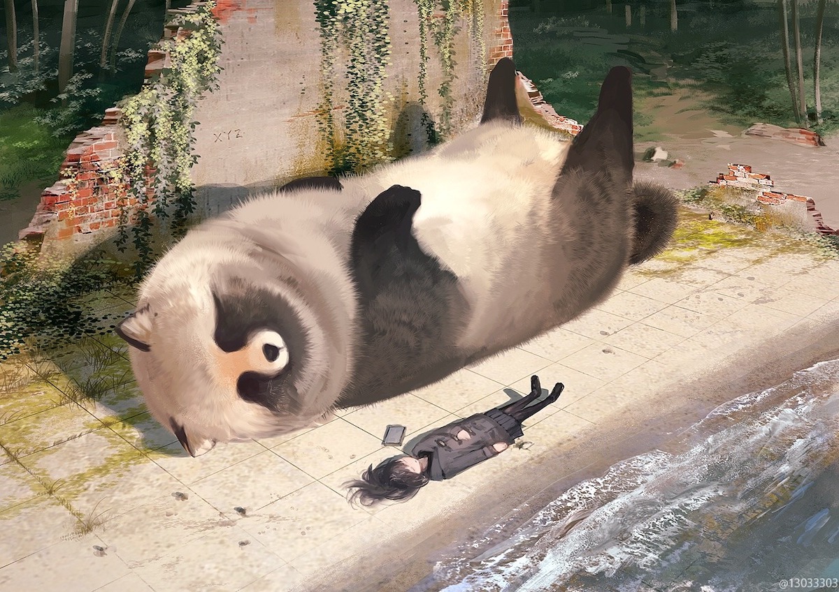 un-monde-avec-des-animaux-geants-par-Monokubo-8