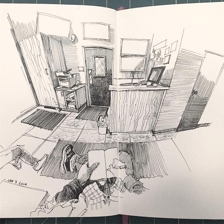 des-dessins-des-lieux-ou-il-se-trouve-par-Paul-Heaston-9
