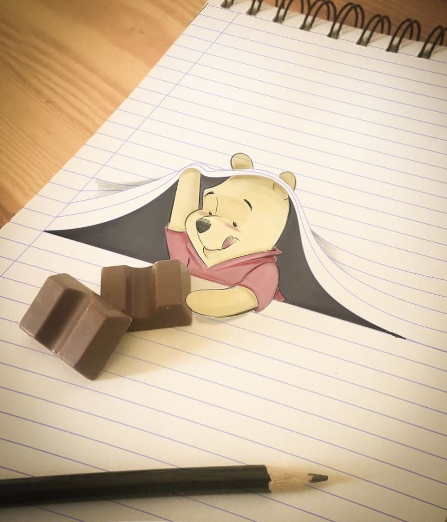 Dessin Qui Sort De La Feuille Facile