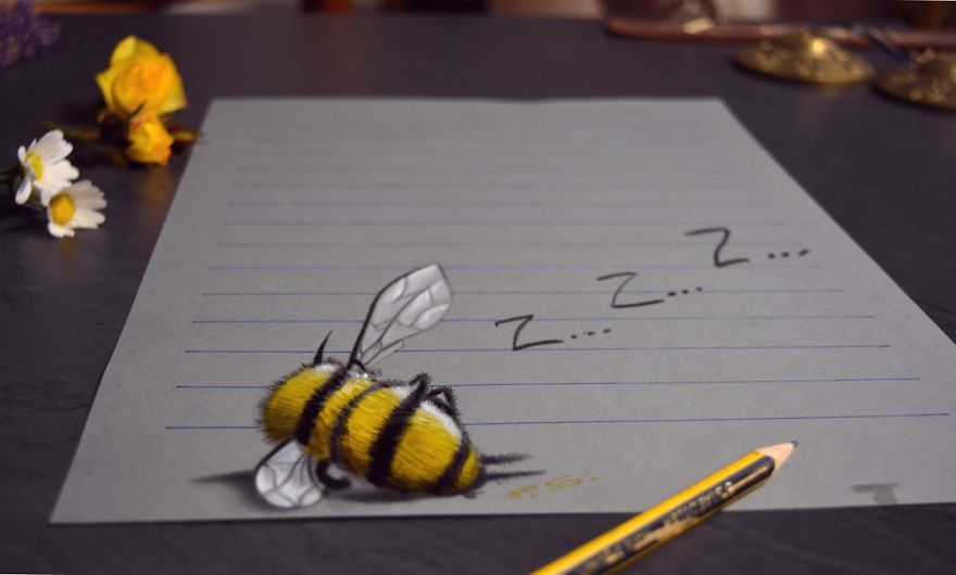 Les-dessins-et-peintures-3D-qui-semblent-surgir-de-leur-support-de-Stefan-Pabst-9