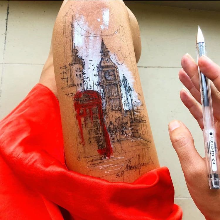 Des-dessins-sur-ses-cuisses-par-Randa-Haddadin-2