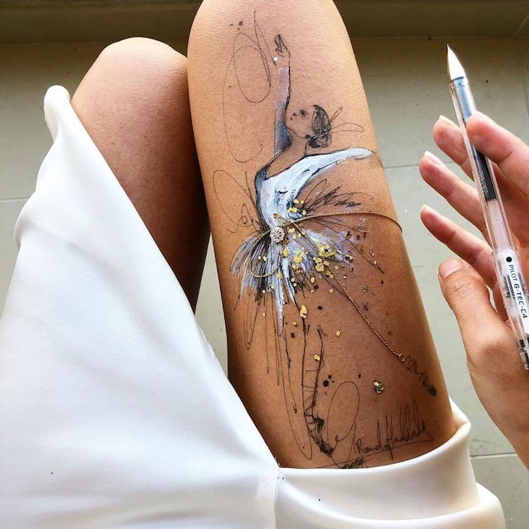 Des-dessins-sur-ses-cuisses-par-Randa-Haddadin-4