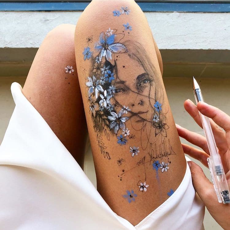 Des-dessins-sur-ses-cuisses-par-Randa-Haddadin-6