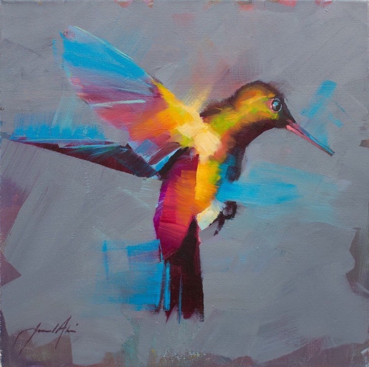 Les-peintures-d-oiseaux-en-vol-de-Jamel-Akib-2