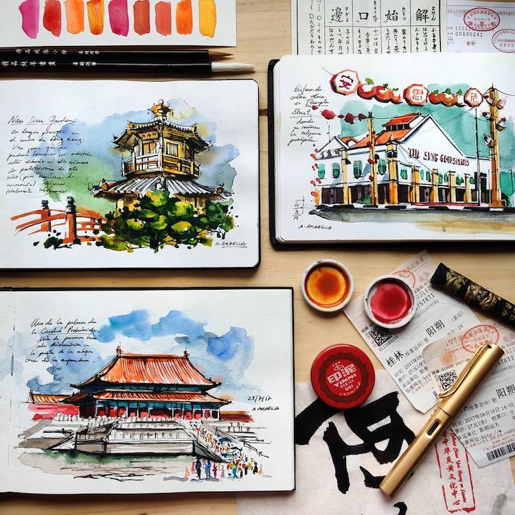 Les-carnets-de-voyage-en-aquarelle-de-Alicia-Aradilla-3