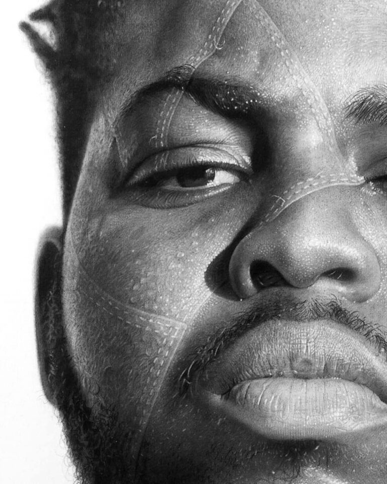 Les portraits au crayon hyper-realistes de Arinze Stanley - Dessein de dessin