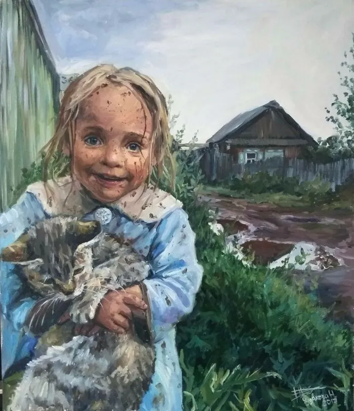 Des-peintures-teintees-de-la-vie-slave-par-Nastasya-Chudakova-russie