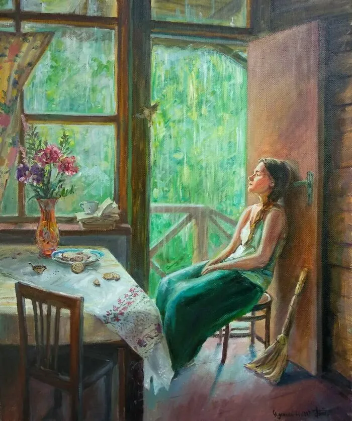 Des-peintures-teintees-de-la-vie-slave-par-Nastasya-Chudakova-russie