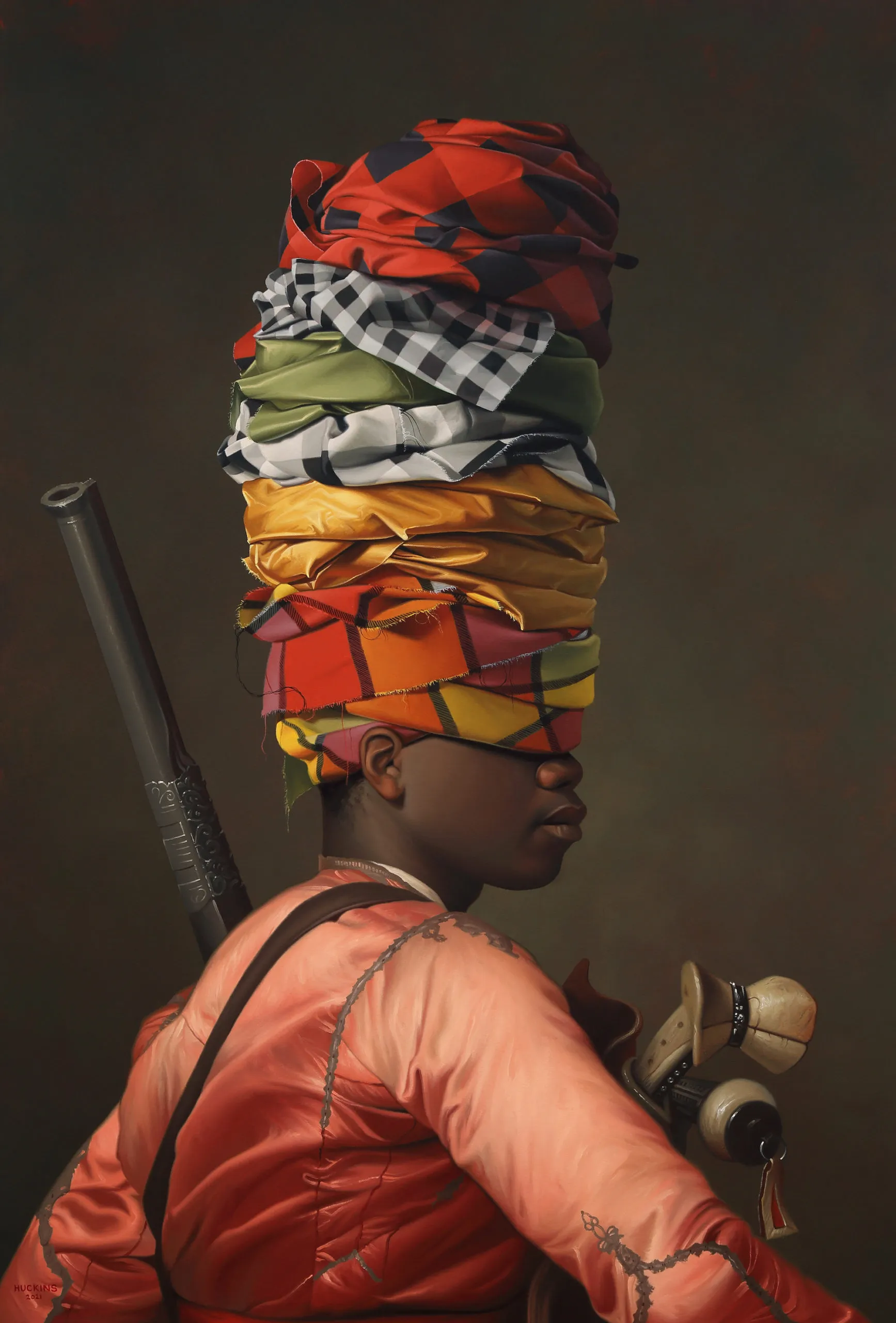 Des-portraits-classiques-masques-par-des-piles-de-vetements-shawn-huckins-2