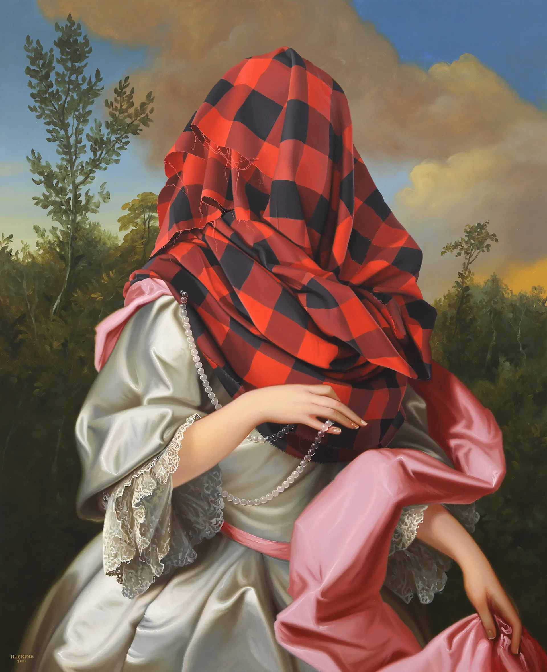 Des-portraits-classiques-masques-par-des-piles-de-vetements-shawn-huckins-3