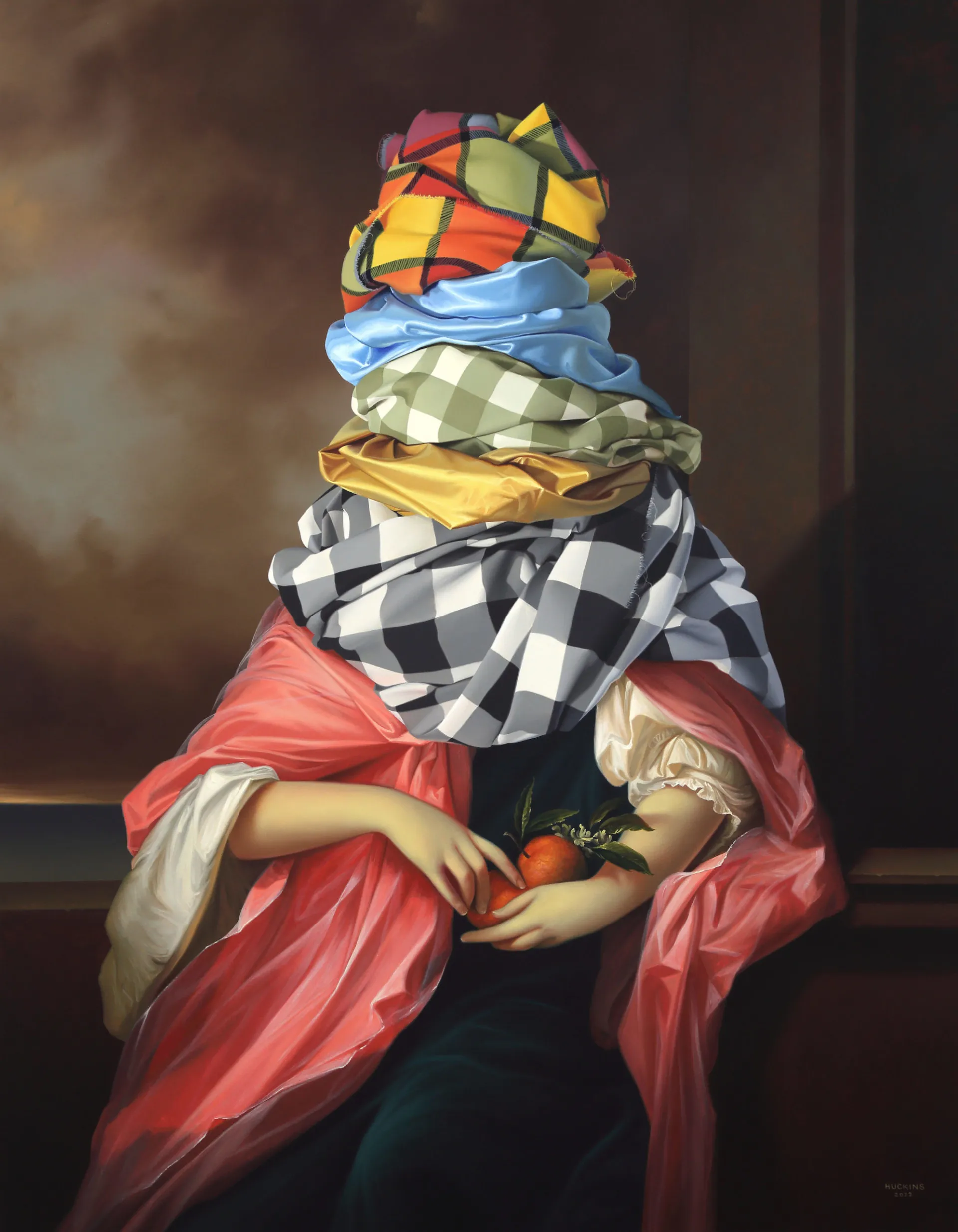 Des-portraits-classiques-masques-par-des-piles-de-vetements-shawn-huckins-6