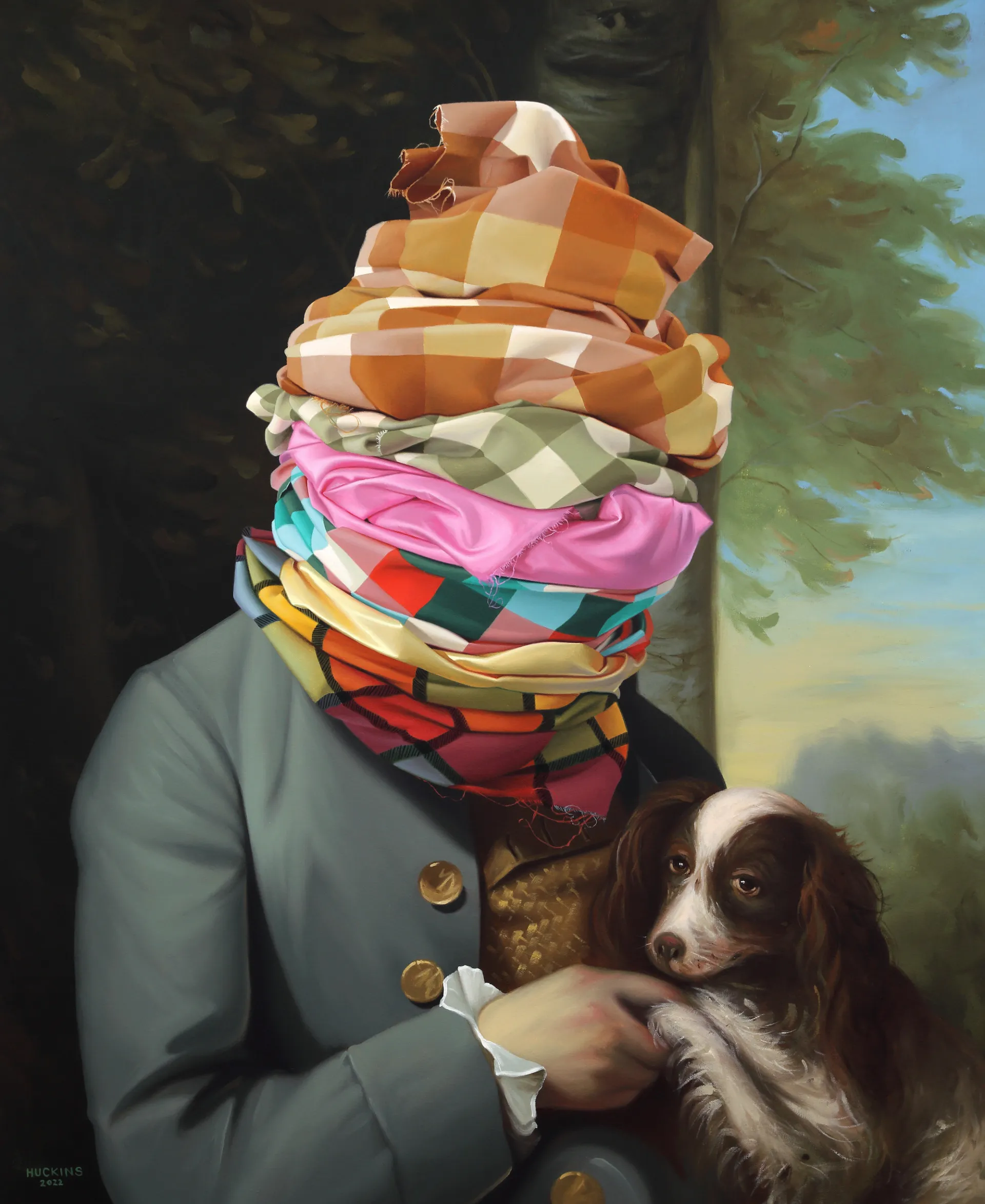Des-portraits-classiques-masques-par-des-piles-de-vetements-shawn-huckins-7