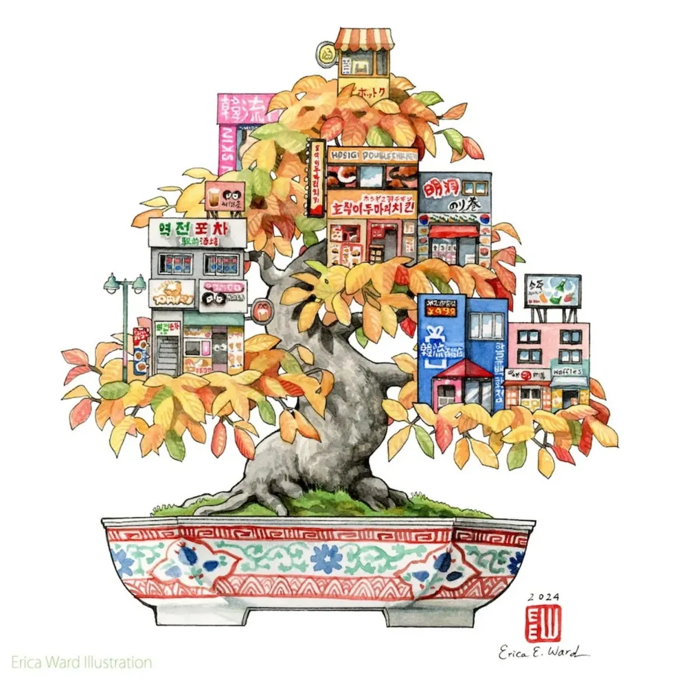 erica-ward-quand-tokyo-devient-aquarelle-et-encre-10