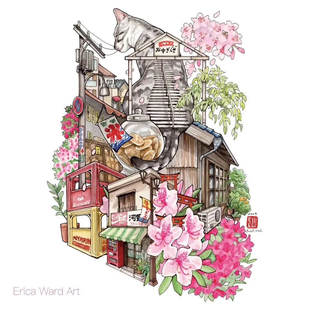 erica-ward-quand-tokyo-devient-aquarelle-et-encre-22