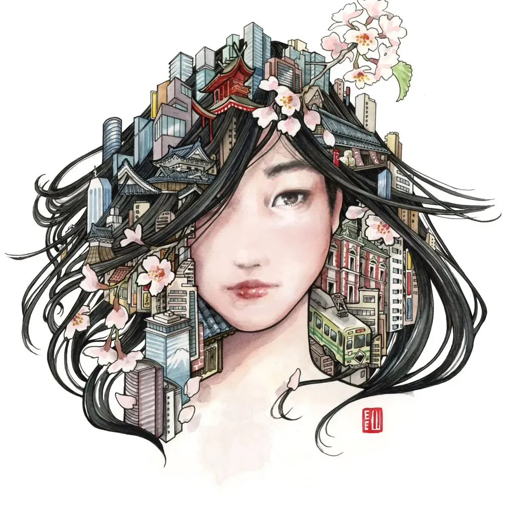 erica-ward-quand-tokyo-devient-aquarelle-et-encre-23