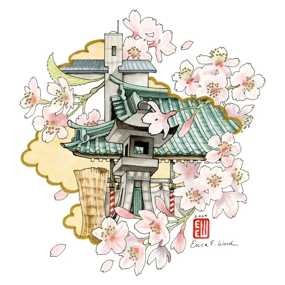 erica-ward-quand-tokyo-devient-aquarelle-et-encre-3