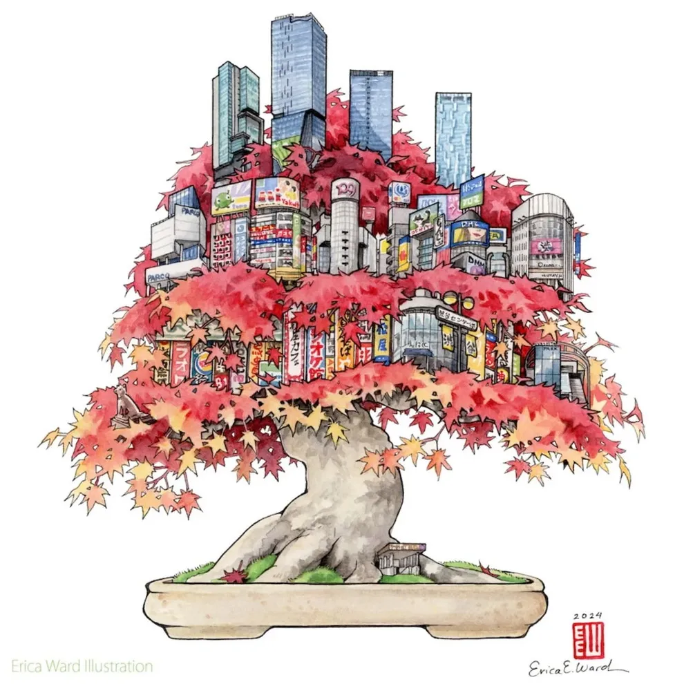 erica-ward-quand-tokyo-devient-aquarelle-et-encre-5