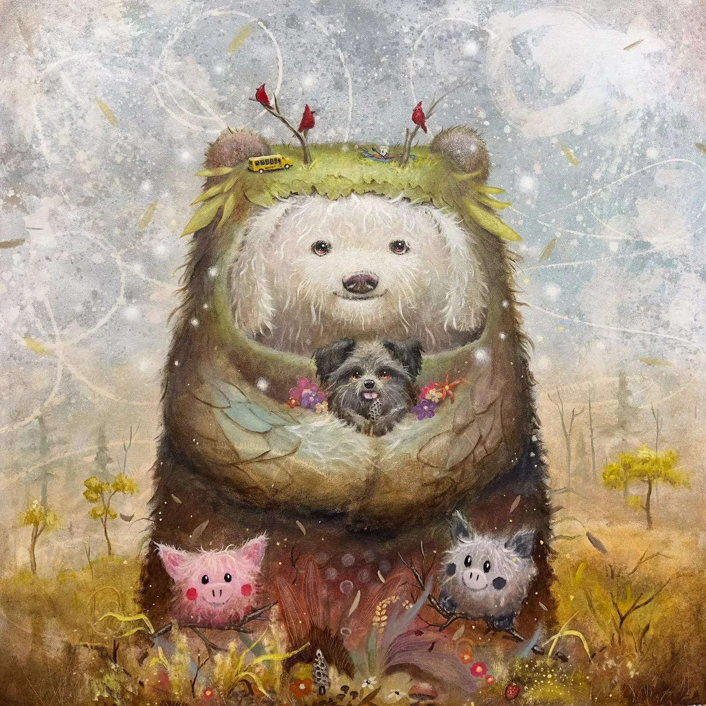 scott-mills-peintre-pop-surrealiste-qui-fait-dialoguer-animaux-plantes-et-cosmos-10