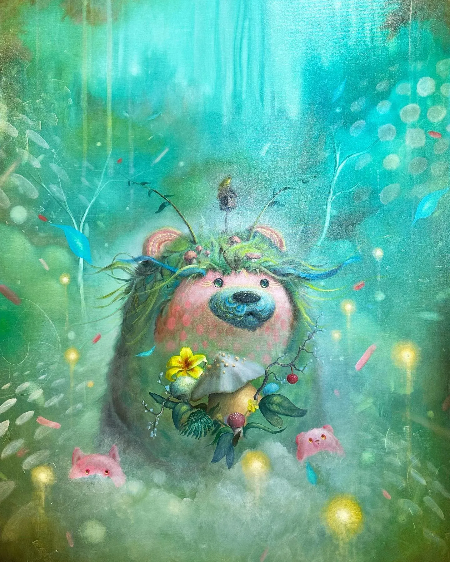 scott-mills-peintre-pop-surrealiste-qui-fait-dialoguer-animaux-plantes-et-cosmos-2