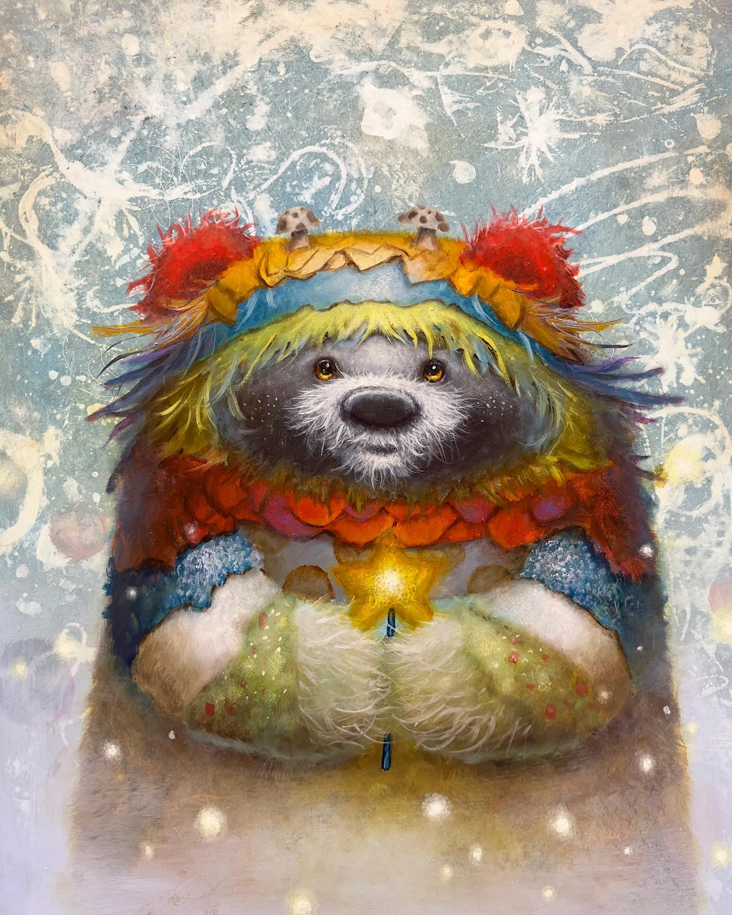 scott-mills-peintre-pop-surrealiste-qui-fait-dialoguer-animaux-plantes-et-cosmos-4