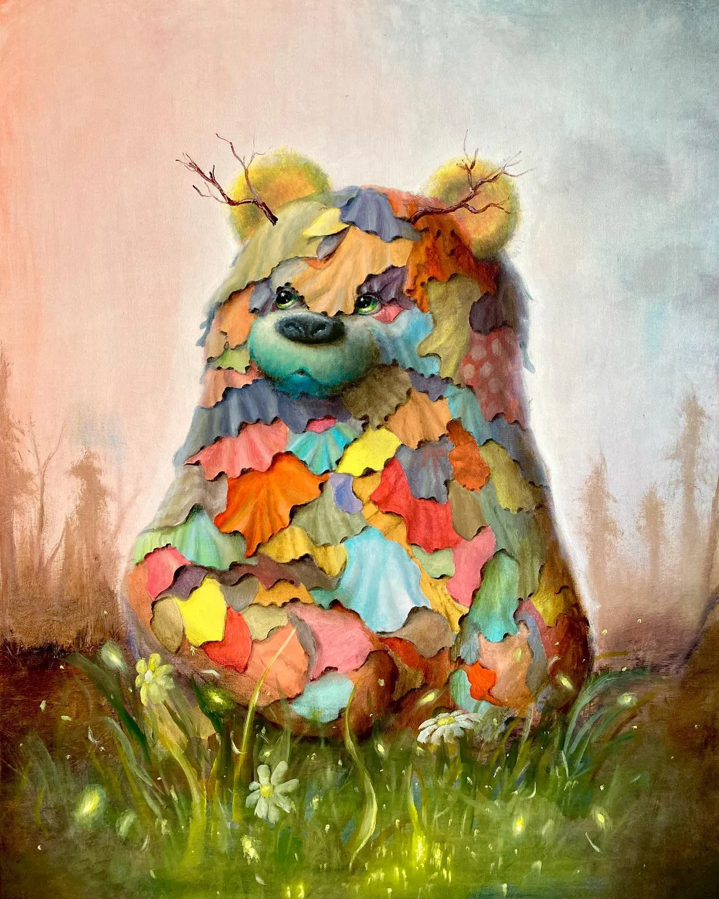 scott-mills-peintre-pop-surrealiste-qui-fait-dialoguer-animaux-plantes-et-cosmos-7