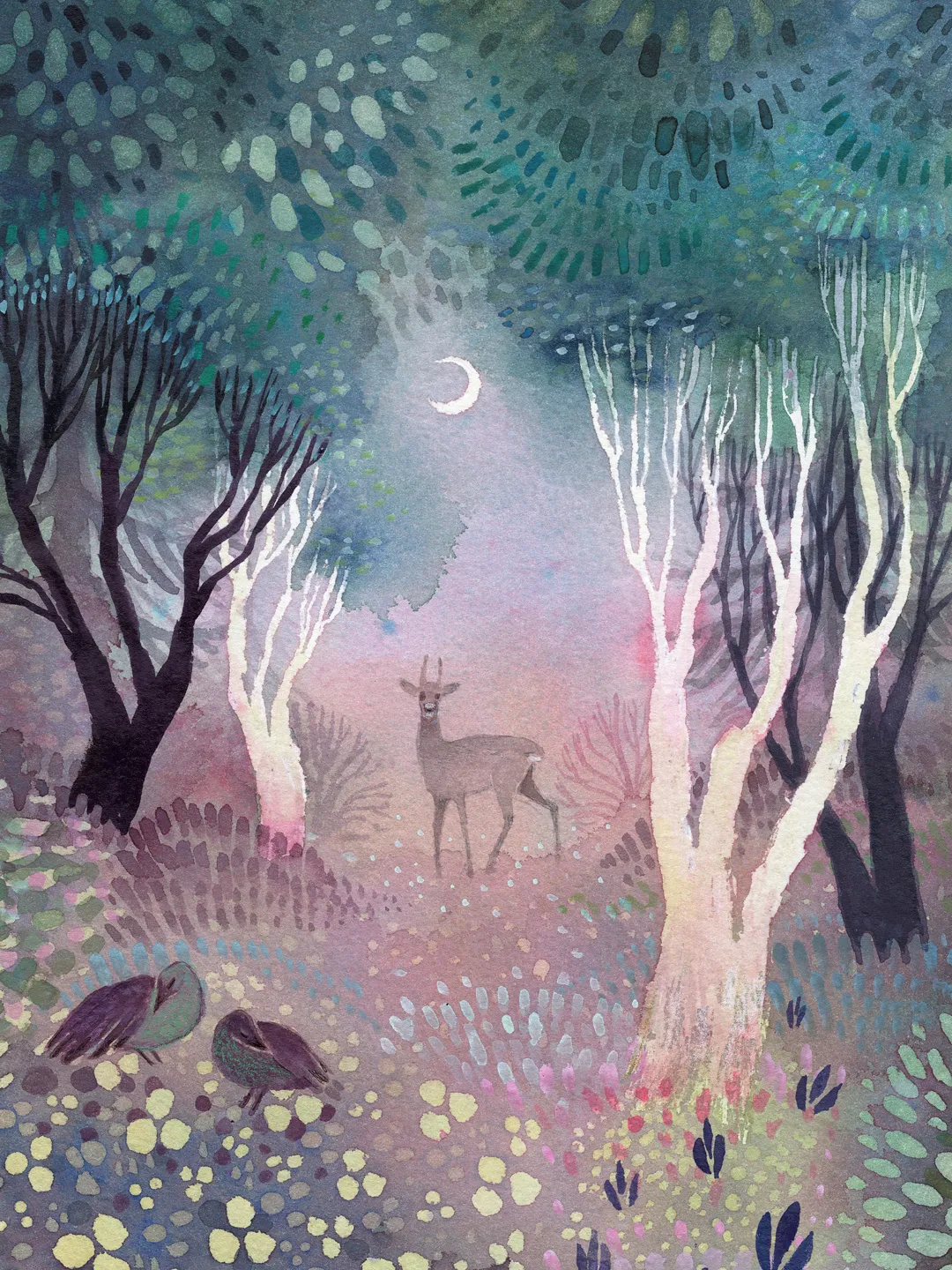 ulla thynell lillustratrice finlandaise qui met des etoiles dans les sous bois aquarelle encre folklore nordique 5