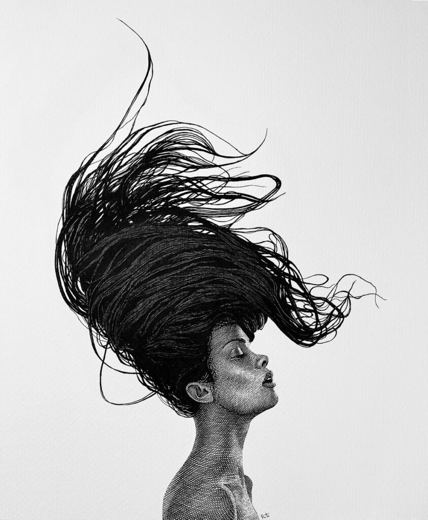 dessin dotwork rostislaw tsarenko encre noire 1